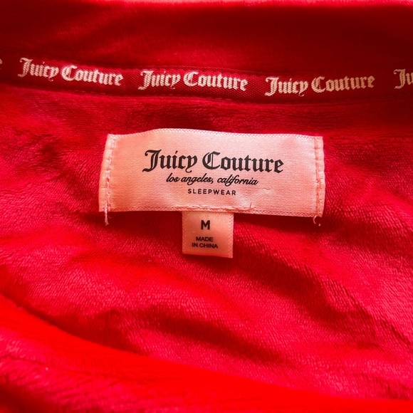Juicy Couture red velour sweatshirt with Juicy gem lined logo - Picture 7 of 7